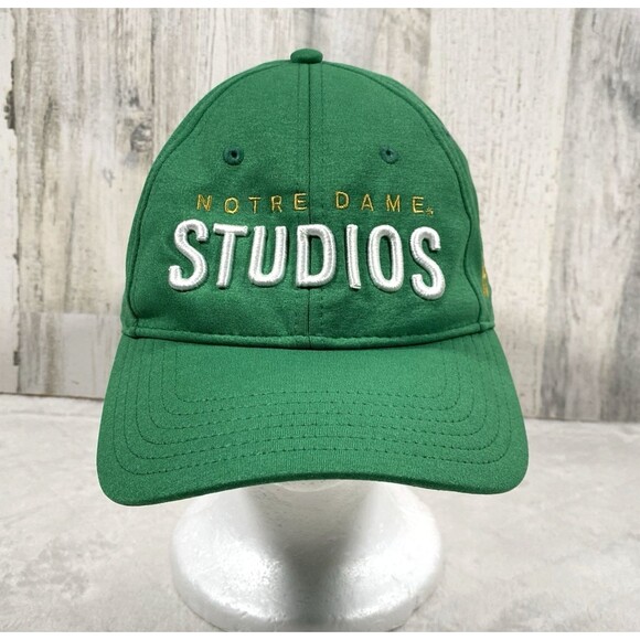 Notre Dame Under Armour Hat Gold Embroidery Adjustable Notre Dame Studios Green - Picture 1 of 6